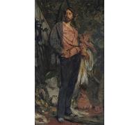 ARTXLXXBN Famous Print Painting Colorful Art Print Portrait of Julien Dillens Standing Full-length Holding His Prix Deby by Leon Herbo Canvas Art Decorations for Home Decor 60x90cm