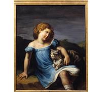 ARTXLXXBN Famous Print Painting Colorful Art Print Portrait of Louise Vernet Child Daughter of the Painter Horace Vernet by Theodore Gericault Canvas Art Decorations for Home Decor 60x90cm