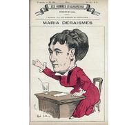 ARTXLXXBN Famous Print Painting Colorful Art Print Portrait of Maria Deraismes by Andre Gill Canvas Art Decorations for Home Decor 60x90cm