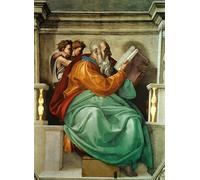 ARTXLXXBN Famous Print Painting Colorful Art Print Prophets and Sibyls Zechariah Sistine Chapel Ceiling in the Vatican by Buonarroti Canvas Art Decorations for Home Decor 60x90cm