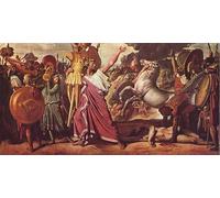 ARTXLXXBN Famous Print Painting Colorful Art Print Romulus Theof Acron Carries the Rich Booty Into the Temple of Zeus by Jean Auguste Ingres Canvas Art Decorations for Home Decor 60x90cm