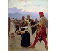 ARTXLXXBN Famous Print Painting Colorful Art Print Saint Nicholas of Myra Saves Three Innocents From Death by Ilya Efimovich Repin Canvas Art Decorations for Home Decor 60x90cm