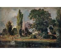 ARTXLXXBN Famous Print Painting Colorful Art Print Salisbury Cathedral and Leadenhall From the River by John Constable Canvas Art Decorations for Home Decor 60x90cm
