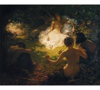 ARTXLXXBN Famous Print Painting Colorful Art Print Serena Found of Savages by Thomas Benjamin Kennington Canvas Art Decorations for Home Decor 60x90cm