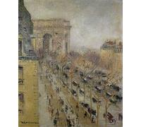 ARTXLXXBN Famous Print Painting Colorful Art Print the Arc De by Gustave Loiseau Canvas Art Decorations for Home Decor 60x90cm