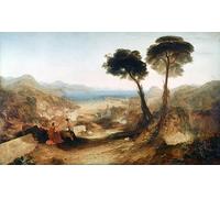 ARTXLXXBN Famous Print Painting Colorful Art Print the Bay of Baiae with and the Sibyl by Mallord William Turner Canvas Art Decorations for Home Decor 60x90cm