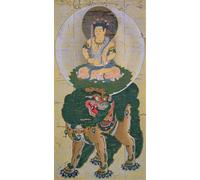 ARTXLXXBN Famous Print Painting Colorful Art Print the Bodhisattva Manjushri Riding on a Animal Breathing Vapour by No Hirotaka Canvas Art Decorations for Home Decor 60x90cm