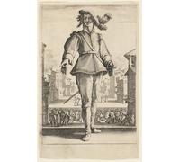 ARTXLXXBN Famous Print Painting Colorful Art Print the Captain or the Lover by Jacques Callot Canvas Art Decorations for Home Decor 60x90cm