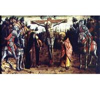 ARTXLXXBN Famous Print Painting Colorful Art Print the Crucifixion Central Left Hand Predella From the San Silvestro by Carlo Crivelli Canvas Art Decorations for Home Decor 60x90cm