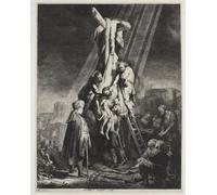 ARTXLXXBN Famous Print Painting Colorful Art Print The descent from the cross: second plate by Rembrandt van Rijn Canvas Art Decorations for Home Decor 60x90cm