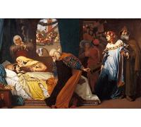 ARTXLXXBN Famous Print Painting Colorful Art Print the Feigned Death of Juliet by Frederic Leighton Canvas Art Decorations for Home Decor 60x90cm