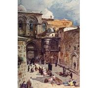 ARTXLXXBN Famous Print Painting Colorful Art Print the Forecourt of the Church of the Holy Sepulchre by Fulleylove Canvas Art Decorations for Home Decor 60x90cm