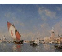 ARTXLXXBN Famous Print Painting Colorful Art Print The Grand Canal Amedee Rosier Canvas Art Decorations for Home Decor 60x90cm