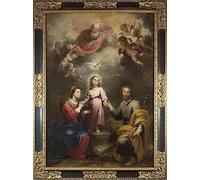 ARTXLXXBN Famous Print Painting Colorful Art Print the Heavenly and Earthly Trinities About by Bartolomé Esteban Murillo Canvas Art Decorations for Home Decor 60x90cm