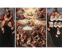 ARTXLXXBN Famous Print Painting Colorful Art Print the Last Judgement by Jacob De Backer Canvas Art Decorations for Home Decor 60x90cm