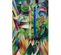 ARTXLXXBN Famous Print Painting Colorful Art Print the Little Mountain Goats by Marc Canvas Art Decorations for Home Decor 60x90cm
