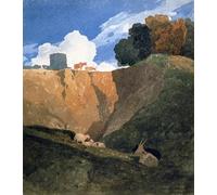 ARTXLXXBN Famous Print Painting Colorful Art Print the Marl Pit by Sell Cotman Canvas Art Decorations for Home Decor 60x90cm