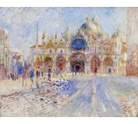 ARTXLXXBN Famous Print Painting Colorful Art Print the Piazza San Marco Venice by Pierre Auguste Renoir Canvas Art Decorations for Home Decor 60x90cm