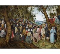 ARTXLXXBN Famous Print Painting Colorful Art Print the Preaching of Saint John the Baptist by Pieter Brueghel the Younger Canvas Art Decorations for Home Decor 60x90cm