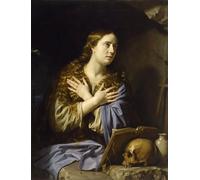 ARTXLXXBN Famous Print Painting Colorful Art Print the Repentant Magdalen by Philippe De Champaigne Canvas Art Decorations for Home Decor 60x90cm