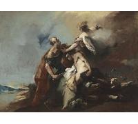 ARTXLXXBN Famous Print Painting Colorful Art Print the Sacrifice of Isaac by Francesco Guardi Canvas Art Decorations for Home Decor 60x90cm
