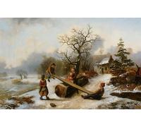 ARTXLXXBN Famous Print Painting Colorful Art Print the See Saw by Alexis Deuw Canvas Art Decorations for Home Decor 60x90cm