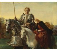ARTXLXXBN Famous Print Painting Colorful Art Print Una and the Red Cross Knight by George Frederic Watts Canvas Art Decorations for Home Decor 60x90cm
