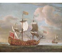 ARTXLXXBN Famous Print Painting Colorful Art Print Unbekanntes Bild by Willem Van De Velde Canvas Art Decorations for Home Decor 60x90cm