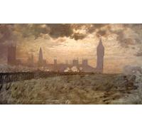 ARTXLXXBN Famous Print Painting Colorful Art Print Westminster Bridge Giuseppe De Nittis Canvas Art Decorations for Home Decor 60x90cm