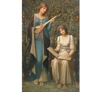 ARTXLXXBN Famous Print Painting Colorful Art Print When Were Golden and Songs Were Sweet But Had Passed Away John Melhuish Strudwick Canvas Art Decorations for Home Decor 60x90cm