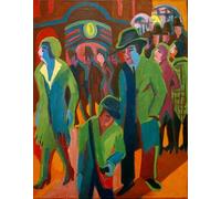 ARTXLXXBN Famous Print Painting Colorful Art Print Woman Head in Front of Sunflowers by Ernst Ludwig Kirchner Canvas Art Decorations for Home Decor 60x90cm