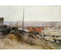 ARTXLXXBN Famous Prints Artwork Pictures Poster Painting Art Attack on the Lime Kiln At the Champigny Quarry by Alphonse Marie De Neuville Artwork Landscape Pictures for Home Decor 60x90cm