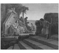 ARTXLXXBN Famous Prints Artwork Pictures Poster Painting Art Bible the Return of the Prodigal Son by Gustave Dore Artwork Landscape Pictures for Home Decor 60x90cm