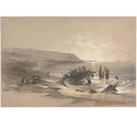ARTXLXXBN Famous Prints Artwork Pictures Poster Painting Art Caiaphas Looking Towards Mount Carmel by David Roberts Artwork Landscape Pictures for Home Decor 60x90cm
