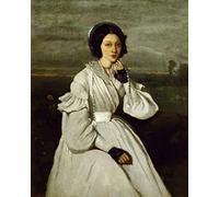 ARTXLXXBN Famous Prints Artwork Pictures Poster Painting Art Claire Sennegon by Jean Baptiste Camille Corot Artwork Landscape Pictures for Home Decor 60x90cm