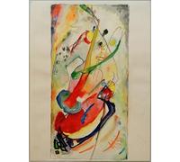 ARTXLXXBN Famous Prints Artwork Pictures Poster Painting Art Design for a mural for Edwin R. Campbell. by Wassily Kandinsky Artwork Landscape Pictures for Home Decor 60x90cm