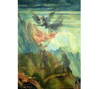 ARTXLXXBN Famous Prints Artwork Pictures Poster Painting Art Detail From the Isenheim Altarpiece the Announcement to the Shepherds by Matthias Grünewald for Home Decor 60x90cm