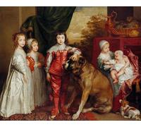 ARTXLXXBN Famous Prints Artwork Pictures Poster Painting Art Five Eldest Children of Charles I by Anthony Van Dyck Artwork Landscape Pictures for Home Decor 60x90cm
