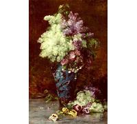 ARTXLXXBN Famous Prints Artwork Pictures Poster Painting Art Fleurs Albert-TiBull e Furcy De Lavault Artwork Landscape Pictures for Home Decor 60x90cm