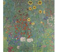 ARTXLXXBN Famous Prints Artwork Pictures Poster Painting Art Garten Mit Sonnenblumen Auf Dem Lande by Gustav Klimt Artwork Landscape Pictures for Home Decor 60x90cm