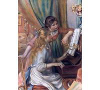 ARTXLXXBN Famous Prints Artwork Pictures Poster Painting Art Girls At the Piano by Pierre Auguste Renoir Artwork Landscape Pictures for Home Decor 60x90cm