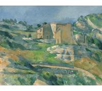 ARTXLXXBN Famous Prints Artwork Pictures Poster Painting Art Houses in Provencethe Riaux Valley Near L'estaque by Paul Cézanne Artwork Landscape Pictures for Home Decor 60x90cm