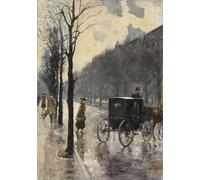 ARTXLXXBN Famous Prints Artwork Pictures Poster Painting Art Kurfurstendamm Boulevard by Lesser Ury Artwork Landscape Pictures for Home Decor 60x90cm