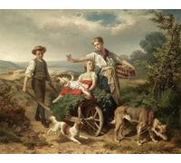 ARTXLXXBN Famous Prints Artwork Pictures Poster Painting Art la passeggiata Theodore Gerard Artwork Landscape Pictures for Home Decor 60x90cm