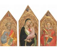 ARTXLXXBN Famous Prints Artwork Pictures Poster Painting Art Lady and Child with the Blessing Christ and Saints Peter Jiamess Major Abbott and a Deacon Saint for Home Decor 60x90cm