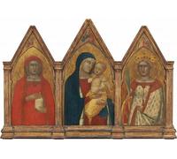 ARTXLXXBN Famous Prints Artwork Pictures Poster Painting Art Lady and Child with the Blessing Christ and Saints Mary Magdalene and Catherine of Alexandria with Angels for Home Decor 60x90cm