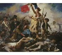 ARTXLXXBN Famous Prints Artwork Pictures Poster Painting Art Liberty Leading the People July by Ferdinandeugene Delacroix Artwork Landscape Pictures for Home Decor 60x90cm