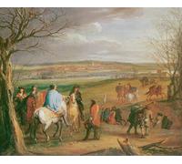 ARTXLXXBN Famous Prints Artwork Pictures Poster Painting Art Louis Xiv King of France and of Navarre Before the Town of Dôle by Charles Le Brun Artwork Landscape Pictures for Home Decor 60x90cm