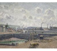 ARTXLXXBN Famous Prints Artwork Pictures Poster Painting Art Low Tide At Duquesne Docks Dieppe by Camille Jacob Pissarro Artwork Landscape Pictures for Home Decor 60x90cm
