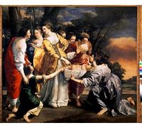 ARTXLXXBN Famous Prints Artwork Pictures Poster Painting Art Moses Saves the Waters of the Nile by Orazio Gentileschi Artwork Landscape Pictures for Home Decor 60x90cm